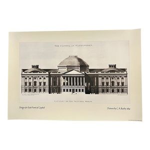 Vintage 80s NEW Architecture East Front of Capitol​